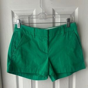 Green J. Crew Chino Women's Shorts